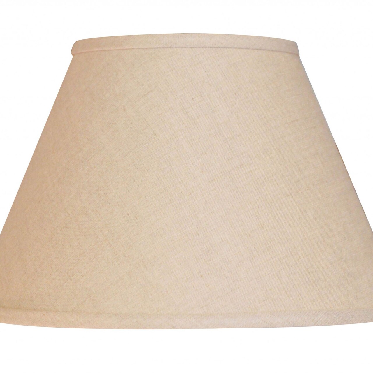 Edge Collections - 12" - Brown - Mid-Century Modern Slanted Linen Lampshade - 1 Piece